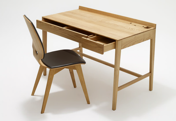 THEO DESK - Rectangular solid wood writing desk with drawers by Sixay furniture - view 3